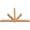 Ekena Millwork Kennewick Timber Gable Bracket, Western Red Cedar, 108"W x 72"H x 5 1/2"D x 5 1/2"F, 16/12 Pitch GBW108X72X0606KEN00SWR - alternate 2